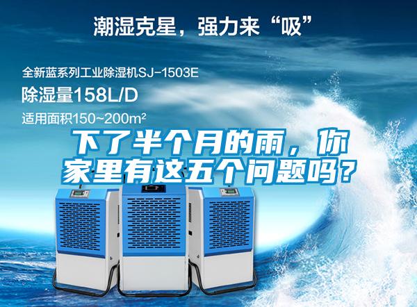 下了半个月的雨，你家里有这五个问题吗？
