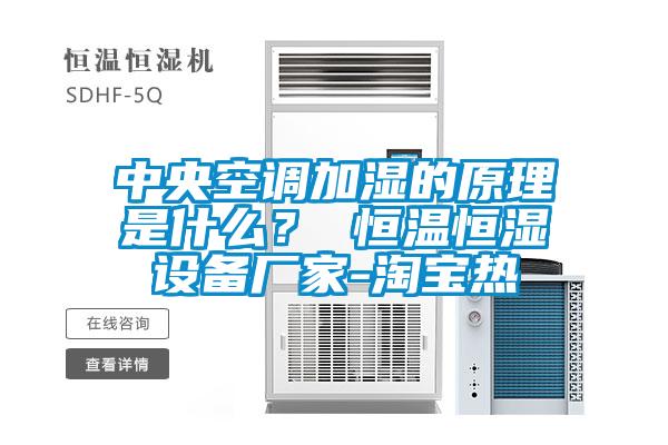 中央空调加湿的原理是什么？ 恒温恒湿设备厂家-淘宝热