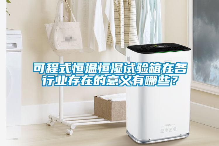可程式恒温恒湿试验箱在各行业存在的意义有哪些？