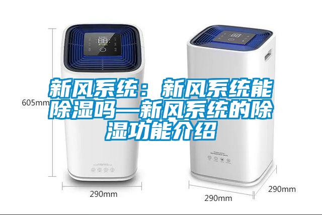 新风系统：新风系统能除湿吗—新风系统的除湿功能介绍