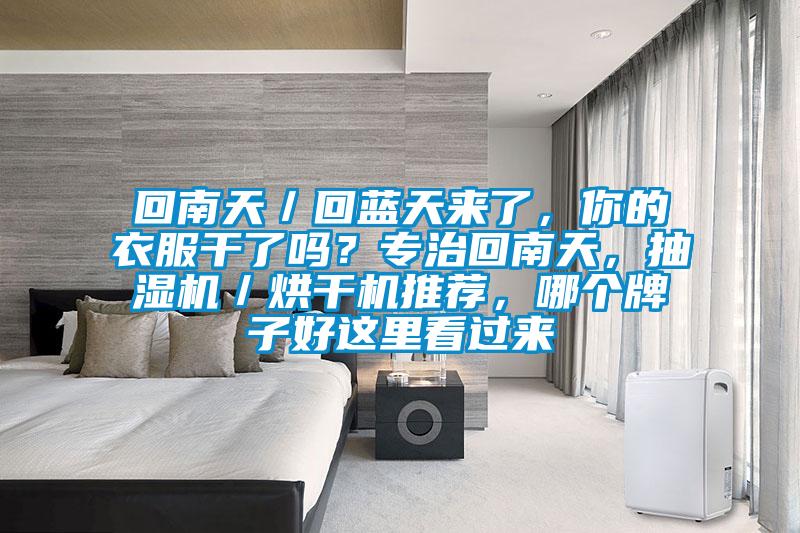 回南天／回蓝天来了，你的衣服干了吗？专治回南天，抽湿机／烘干机推荐，哪个牌子好这里看过来