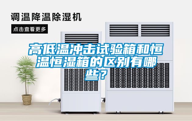 高低温冲击试验箱和恒温恒湿箱的区别有哪些？